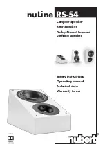 Nubert nuLine RS-54 Operating Manual предпросмотр