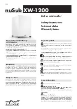 Preview for 1 page of Nubert nuSub XW-1200 Manual