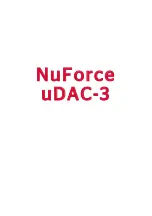 Предварительный просмотр 1 страницы NuForce uDAC-3 User Manual