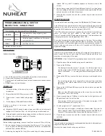 Nuheat TI033 - SINGLE POLE Manual preview