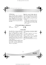 Preview for 21 page of NUK 10.251.010 Operating Instructions Manual