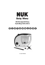 NUK Baby Menu Operating Instructions Manual preview