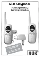 NUK Babyphone Operating Instructions Manual предпросмотр