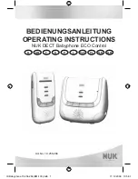 NUK DECT Babyphone ECO Control Operating Instructions Manual preview