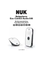 Предварительный просмотр 1 страницы NUK Eco Control Audio 500 Operating Instructions Manual