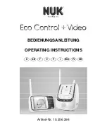 NUK Eco Control Plus Video Operating Instructions Manual preview