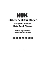 NUK Thermo Ultra Rapid Operating Instructions Manual preview