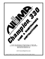 Numa Champion 330 Care & Maintenance Instructions предпросмотр