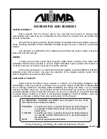 Preview for 4 page of Numa Champion 330 Care & Maintenance Instructions