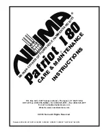 Numa Patriot 180 Care & Maintenance Instructions preview