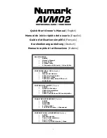 Numark AVM02 Quick Start Owner'S Manual preview