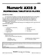 Предварительный просмотр 3 страницы Numark AXIS 2 Manual