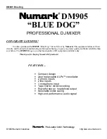 Предварительный просмотр 4 страницы Numark BLUE DOG DM905 User Manual