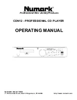 Preview for 1 page of Numark CDN-12 Operating Manual