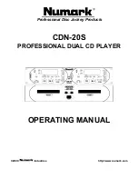 Предварительный просмотр 1 страницы Numark CDN-20S Operating Manual