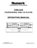 Предварительный просмотр 1 страницы Numark CDN-22S Operating Manual