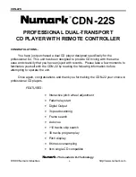 Предварительный просмотр 4 страницы Numark CDN-22S Operating Manual