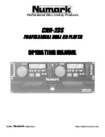 Numark CDN-23S Operating Manual предпросмотр