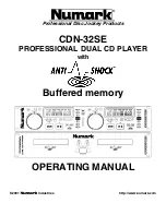 Предварительный просмотр 1 страницы Numark CDN-32SE Operating Manual