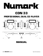 Предварительный просмотр 1 страницы Numark CDN 33 Manual