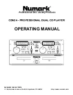 Предварительный просмотр 1 страницы Numark CDN24 Operating Manual