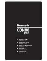 Предварительный просмотр 1 страницы Numark CDN88 Pro Quick Start Manual