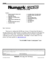 Preview for 4 page of Numark CDN90 Manual