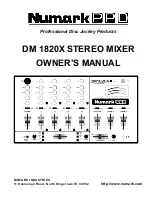 Numark DM 1820X Owner'S Manual предпросмотр