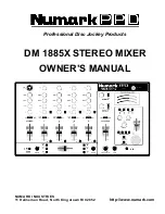 Numark DM 1885X Owner'S Manual preview