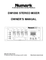 Предварительный просмотр 1 страницы Numark DM1090 Owner'S Manual