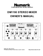 Numark DM1190 Owner'S Manual preview