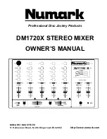 Numark DM1720X Owner'S Manual предпросмотр