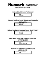 Numark DM3050 Quick Start Owner'S Manual предпросмотр