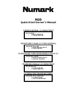 Preview for 1 page of Numark M20 Quick Start Owner'S Manual