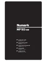 Numark MP 103 Quick Start Manual предпросмотр