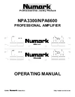 Numark NPA3300/NPA6600 Operating Manual preview