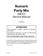 Numark Party Mix NK47 Service Manual предпросмотр