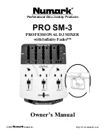 Предварительный просмотр 1 страницы Numark PRO SM-3 Owner'S Manual