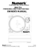 Предварительный просмотр 1 страницы Numark PRO TT-1 Owner'S Manual