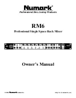 Preview for 1 page of Numark RM6 Owner'S Manual