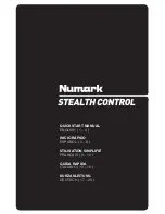 Numark STEALTH CONTROL Quick Start Manual предпросмотр