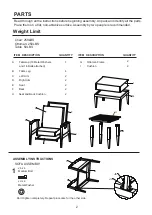 Предварительный просмотр 2 страницы Numark Сypress Lake Assembly Instructions