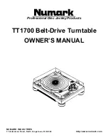 Preview for 1 page of Numark TT1700 Owner'S Manual