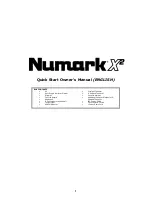 Preview for 3 page of Numark X2 Quick Start Owner'S Manual