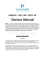 Numatic NVD 750F Owner'S Manual preview