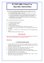 Numatic WVDP 1800-2 Operator Instructions preview