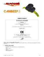 Num'axes Canibeep 5 User Manual preview