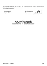 Preview for 19 page of Num'axes VIS1057 User Manual