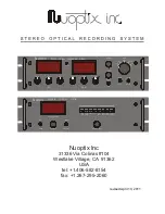 Nuoptix Stereo Optical Recording System Owner'S Manual preview