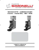 Preview for 1 page of Nuova Simonelli MDL User Handbook Manual